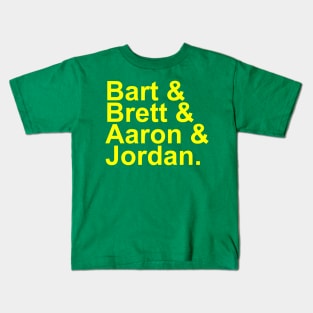 Bart Starr Brett Favre Aaron Rodgers Jordan Love Kids T-Shirt